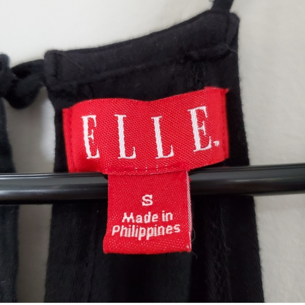 Elle Black Ruffle Racerback sleeveless Tank top summer Womens Small - Picture 5 of 7